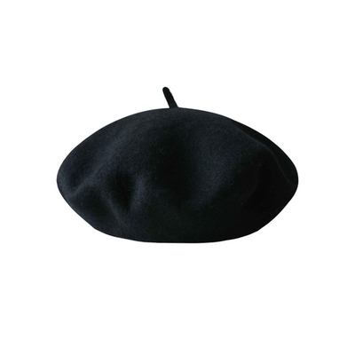 OEM Embroidery Logo Multicolored Wool Beret Hat For Adults